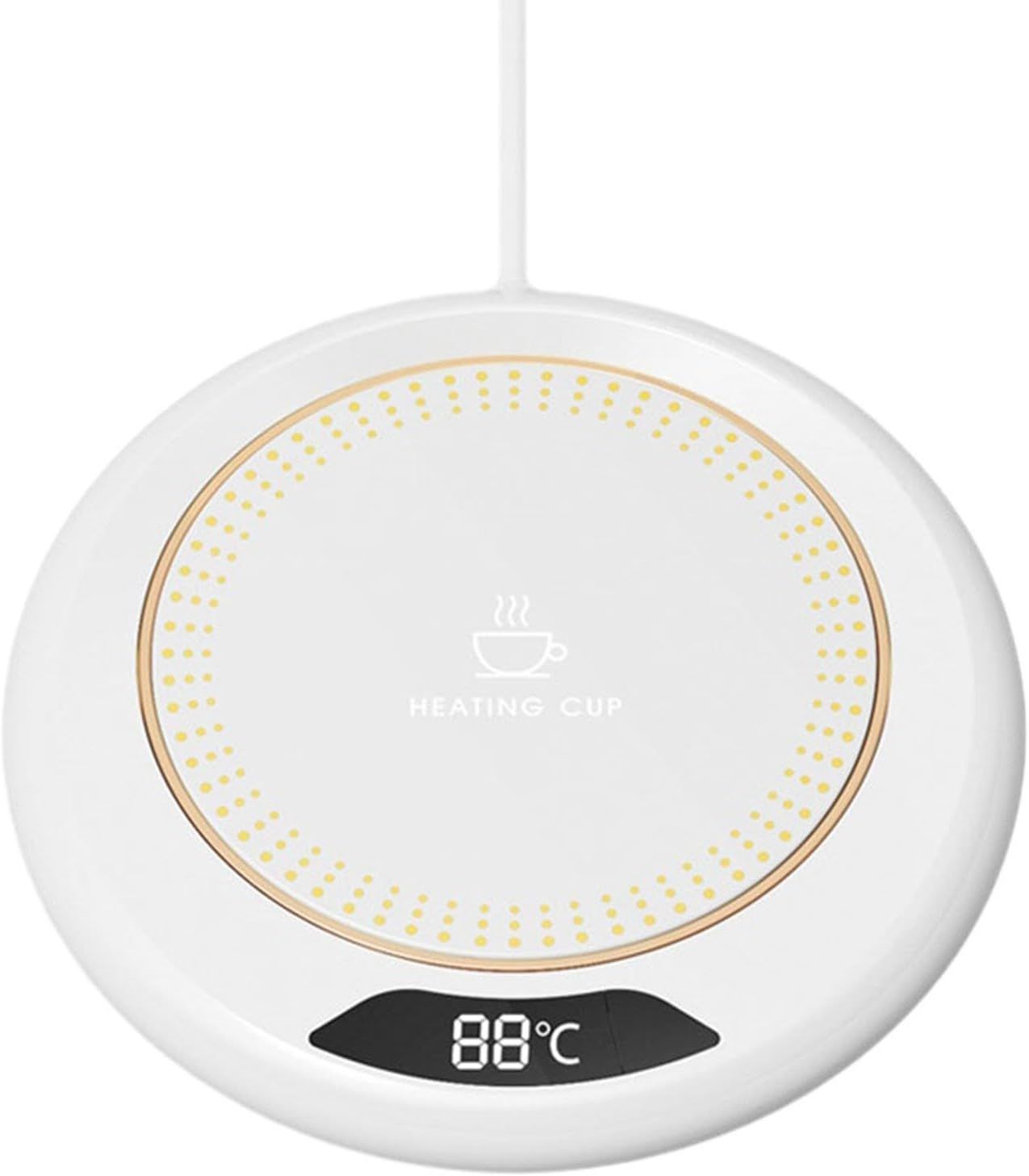 Термостатическая подогреваемая подставка для чашки круглая 11.5см 20W, USB 2+A, 3 режима, 55-75C, БЕЛАЯ Термостатическая подогреваемая подставка для чашки круглая 11.5см 20W, USB 2+A, 3 режима, 55-75C, БЕЛАЯ
