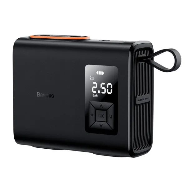 Автокомпресор Baseus Mega EnergyPump Series Dual Cylinder Wireless Inflator, 250W, 6000 mAh Black CRNL060001 Автокомпресор Baseus Mega EnergyPump Series Dual Cylinder Wireless Inflator, 250W, 6000 mAh Black CRNL060001
