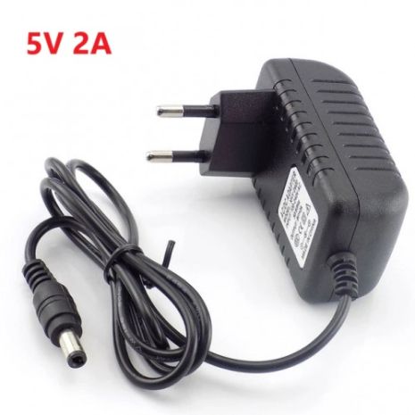 5V 2A AC-DC Блок Питания/Адаптер 5.5x2.5mm для ИБП, Тюнера, Камеры, Ресивера и Устройств с Питанием DC 5V до 2A | Black
