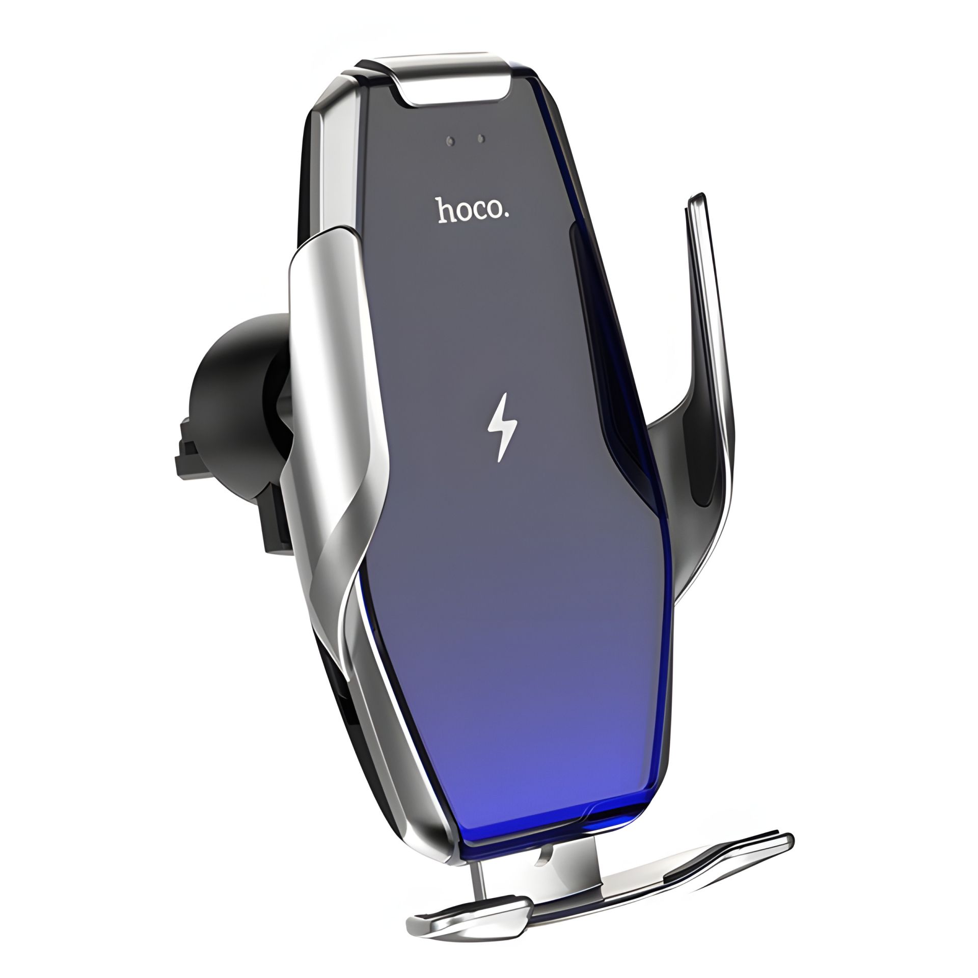 Автотримач Hoco S14 сірого кольору з бездротовою зарядкою 15W та автоматичним затискачем Автотримач Hoco S14 сірого кольору з бездротовою зарядкою 15W та автоматичним затискачем