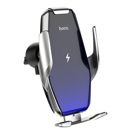 Hoco S14 Car Holder Grey with Wireless Charging & Automatic Grips Hoco S14 Car Holder Grey with Wireless Charging & Automatic Grips