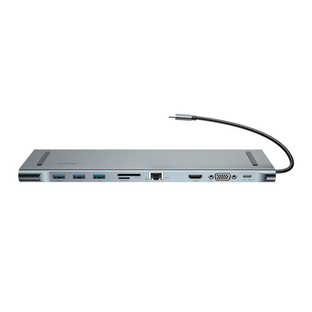 USB-Hub Baseus Enjoyment Series Type-C Notebook HUB Adapter (GrayPD/HDMI/VGA/RJ45/SD/USB*3/Adapter ) CATSX-F0G USB-Hub Baseus Enjoyment Series Type-C Notebook HUB Adapter (GrayPD/HDMI/VGA/RJ45/SD/USB*3/Adapter ) CATSX-F0G