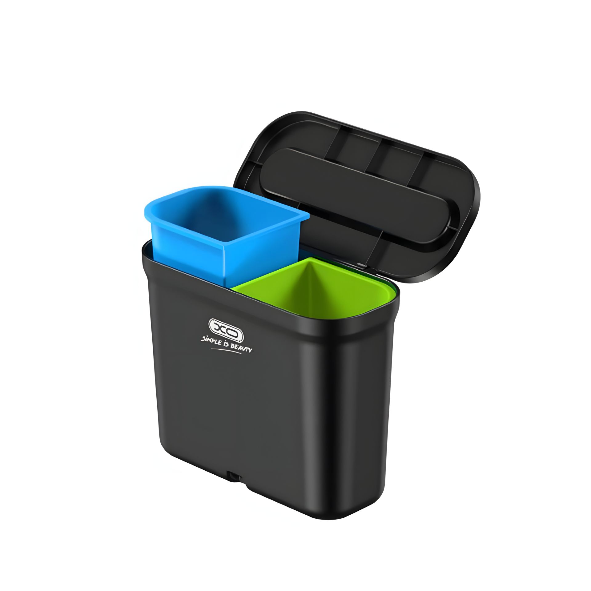 Автомобільний контейнер для сміття XO C97, 1.4 л Чорний Автомобільний контейнер для сміття XO C97, 1.4 л Чорний