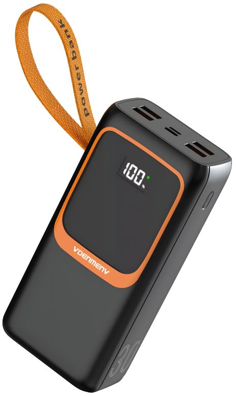 Повербанк DENMEN DP31 30000mAh 4.5A 22,5W + ЛАМПА BLACK Повербанк DENMEN DP31 30000mAh 4.5A 22,5W + ЛАМПА BLACK