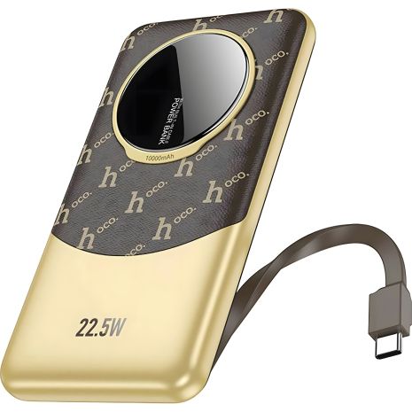 Hoco Повербанк Q29 Nobility 10000mAh 22.5W+PD20W with Type-C cable Коричневый Hoco Повербанк Q29 Nobility 10000mAh 22.5W+PD20W with Type-C cable Коричневый