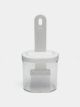 Ємність з пензликом для олії або рідин, пластик, прозорий, білий