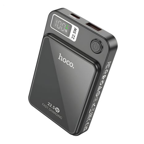Повербанк Чорний Hoco DB40 River magnetic Wireless charging 5000mAh