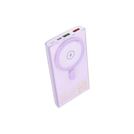 Hoco Q22 Taurus Magnetic PD20W+22.5W Power Bank with Digital Display 10000mAh Purple Hoco Q22 Taurus Magnetic PD20W+22.5W Power Bank with Digital Display 10000mAh Purple