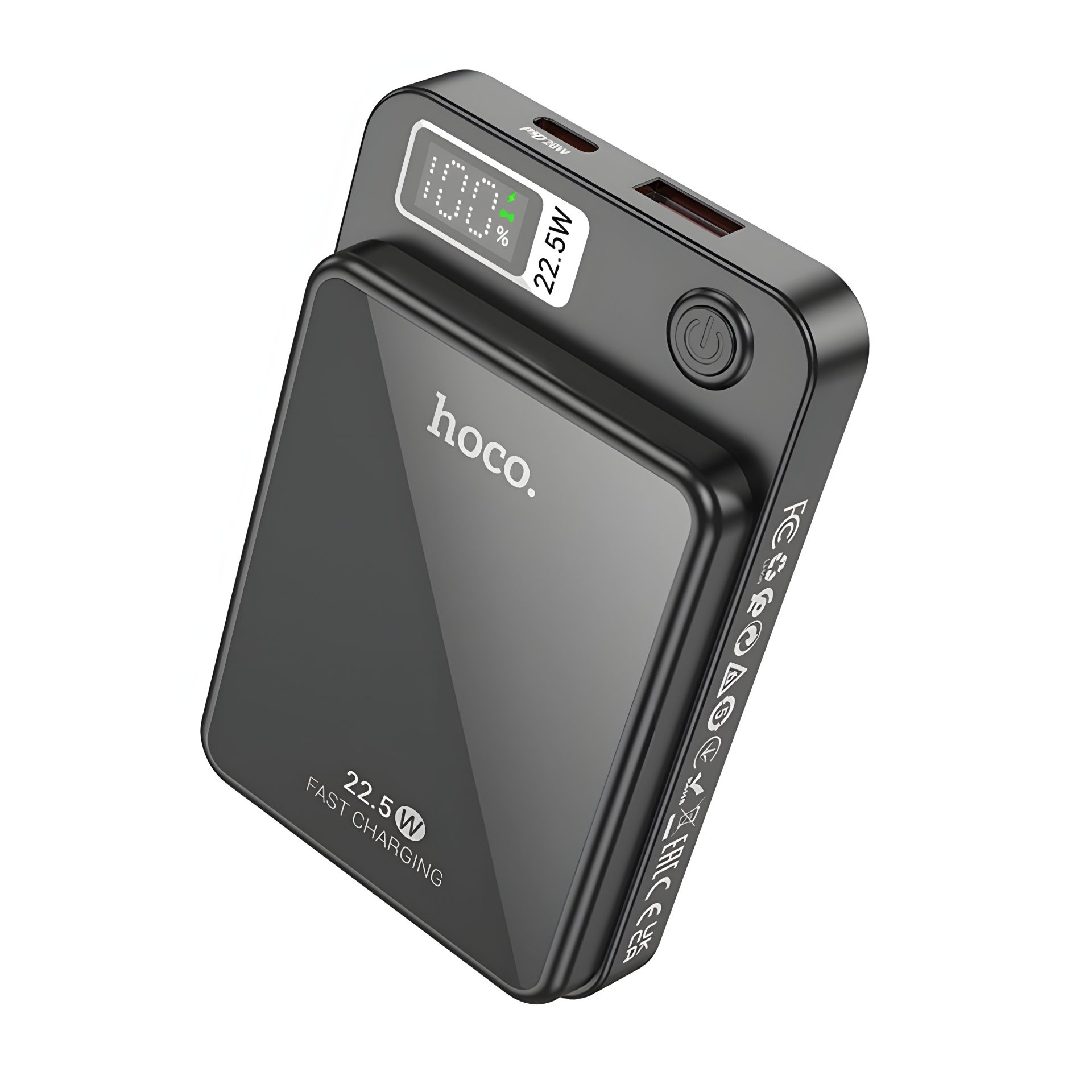 Чёрный Hoco DB41 River magnetic повербанк Wireless 10000mAh Чёрный Hoco DB41 River magnetic повербанк Wireless 10000mAh