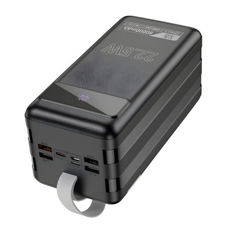 HOCO DB50 Повербанк 80000mAh Great fast charging |2Type-C/4USB, 22.5W/3A, PD/QC| черный