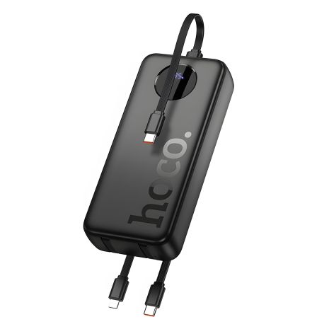 HOCO J132A Sabio 20000mAh Повербанк с тремя кабелями |1USB/1Type-C, 22.5W/3A, PD/QC| черный HOCO J132A Sabio 20000mAh Повербанк с тремя кабелями |1USB/1Type-C, 22.5W/3A, PD/QC| черный