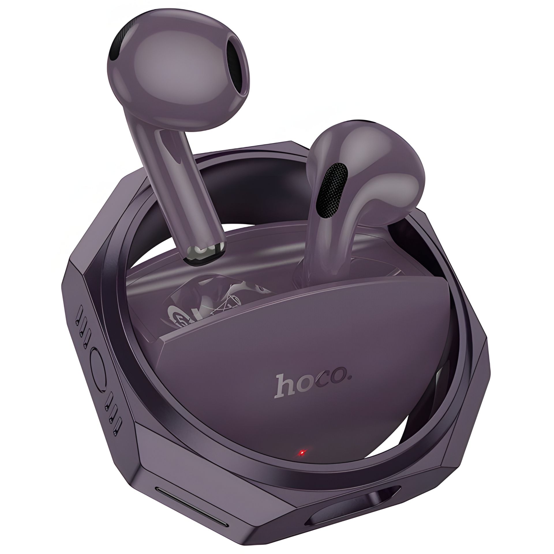 Навушники HOCO EW70 Glory true wireless, BT5.5, 35mAh, 300mAh, 6h, чорний-фіолетовий Навушники HOCO EW70 Glory true wireless, BT5.5, 35mAh, 300mAh, 6h, чорний-фіолетовий