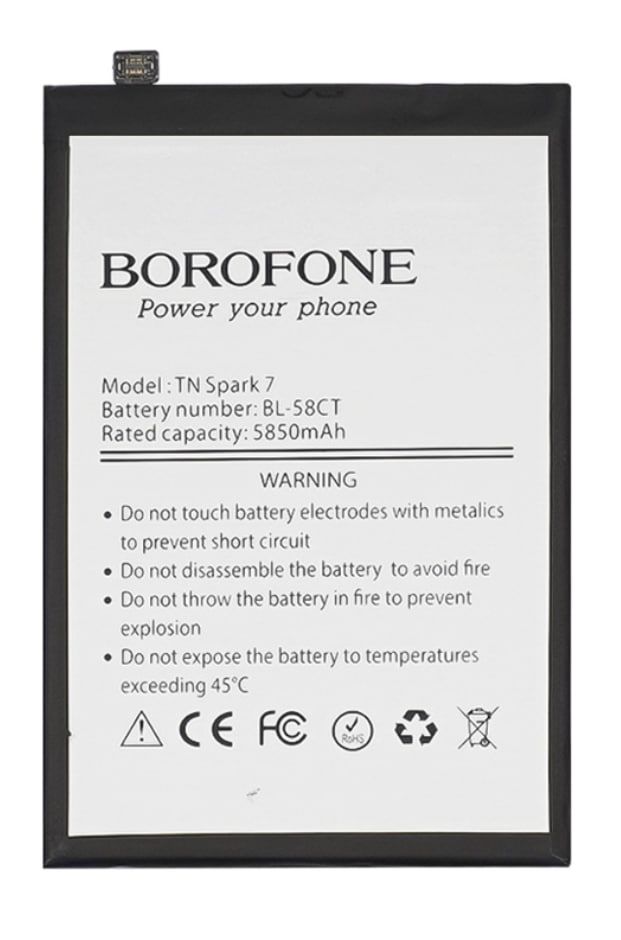 Аккумулятор Borofone BL-58CT для TECNO Spark 7 Аккумулятор Borofone BL-58CT для TECNO Spark 7
