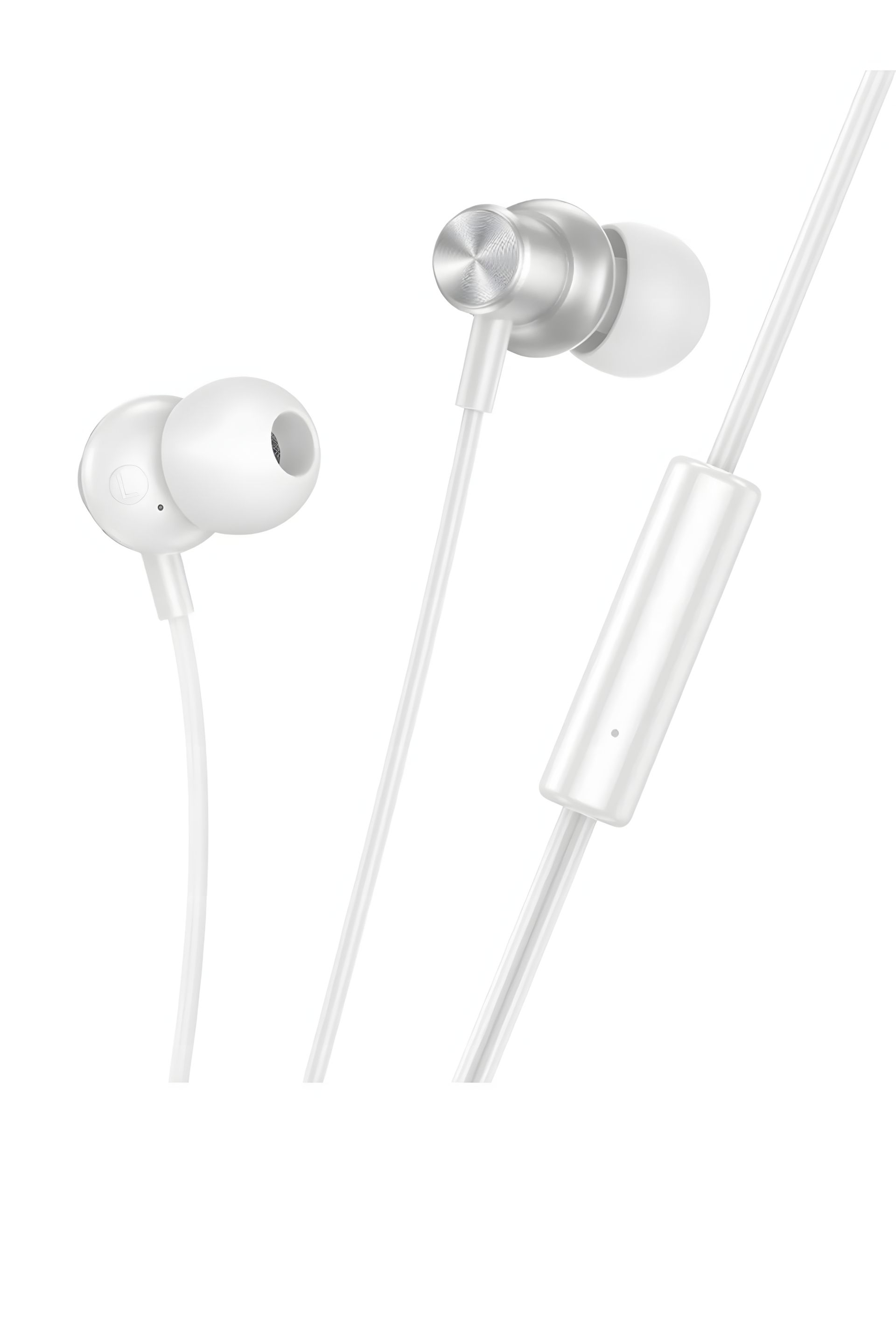 Hoco M110 Вакуумні Дротові Навушники з Мікрофоном, 3.5 мм, 1.2м, Сріблясті Hoco M110 Вакуумні Дротові Навушники з Мікрофоном, 3.5 мм, 1.2м, Сріблясті