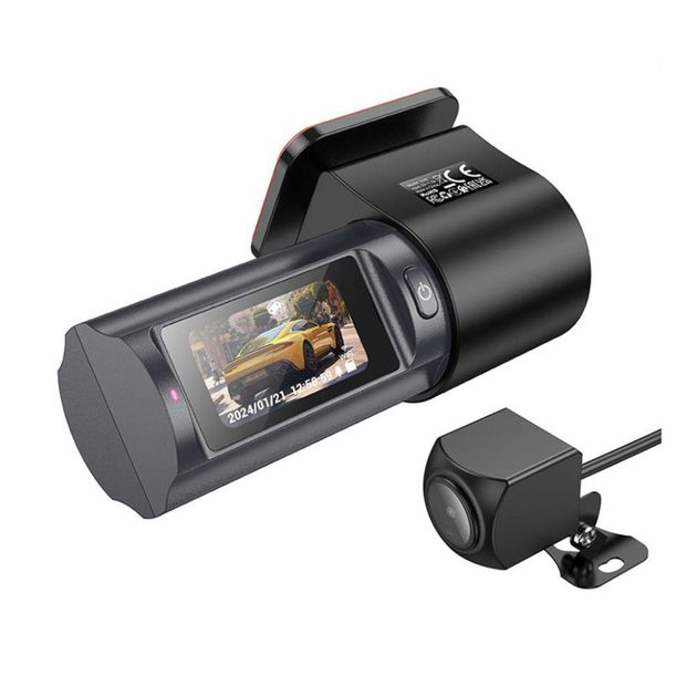 Черный Видеорегистратор Hoco DV8 Задняя Камера 2K Display 1.47-inch TFT/WI-FI Черный Видеорегистратор Hoco DV8 Задняя Камера 2K Display 1.47-inch TFT/WI-FI