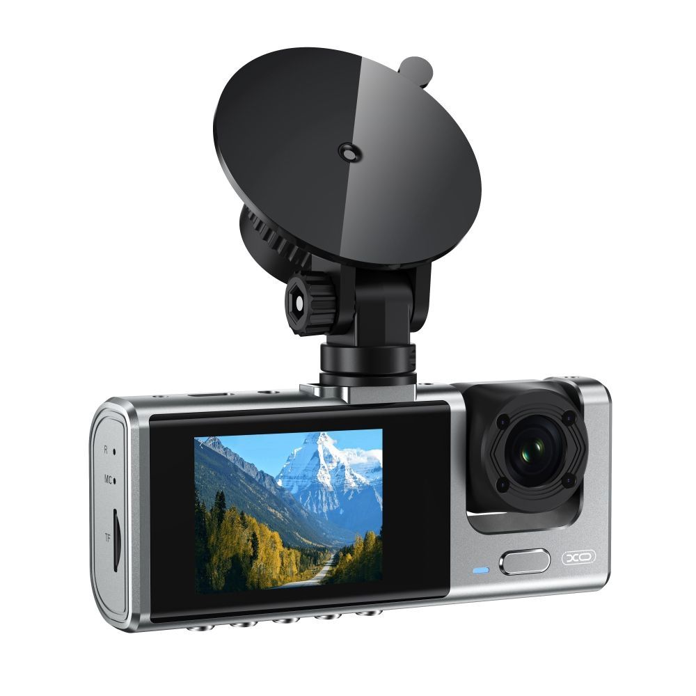 Відеореєстратор XO XJ03 2-inch 1080P + камера заднього виду, сталевий Відеореєстратор XO XJ03 2-inch 1080P + камера заднього виду, сталевий