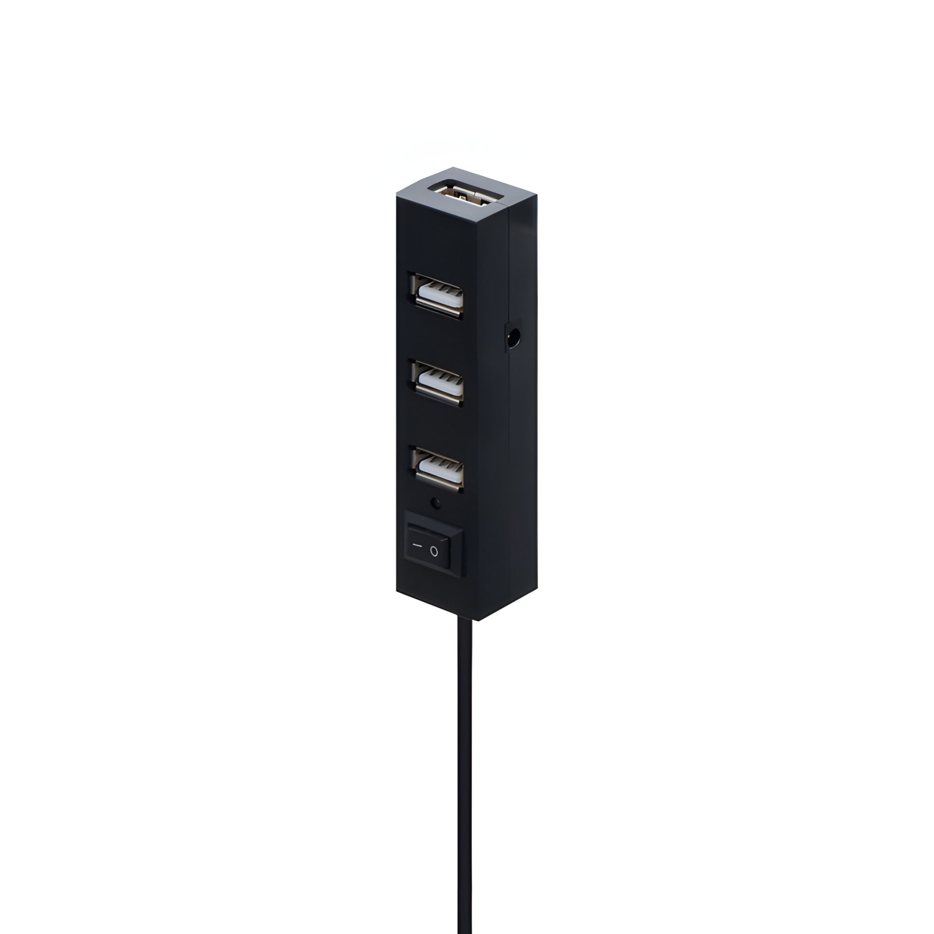 RS021 USB-хаб на 4 порта USB 2.0 с кнопкой, black RS021 USB-хаб на 4 порта USB 2.0 с кнопкой, black