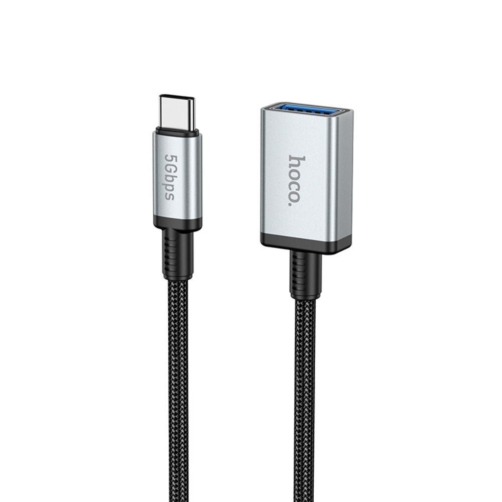 Мультимедийный кабель Hoco US10 удлинитель Type-C to USB (F) USB3.0 5Gbit/s 0.5m black Мультимедийный кабель Hoco US10 удлинитель Type-C to USB (F) USB3.0 5Gbit/s 0.5m black