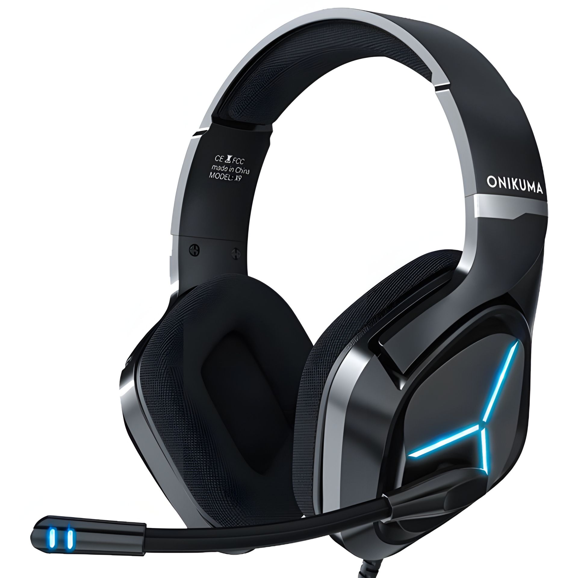 ONIKUMA X9 Gaming Headphones with Blue LED Black ONIKUMA X9 Gaming Headphones with Blue LED Black