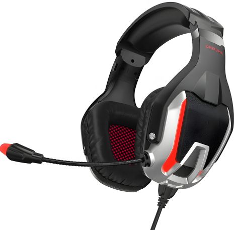 ONIKUMA K12 Gaming Headphones with LED Black-Red
