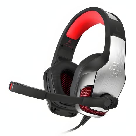 HUNTERSPIDER V4 Gaming Headphones with LED Silver