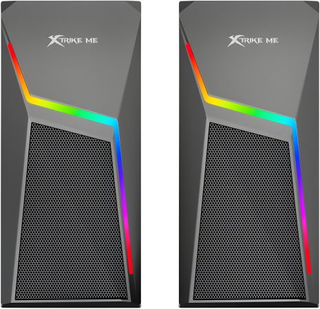 XTRIKE ME SK-503 Gaming Speakers for PC |Wired, 3Wx2, RGB| Black