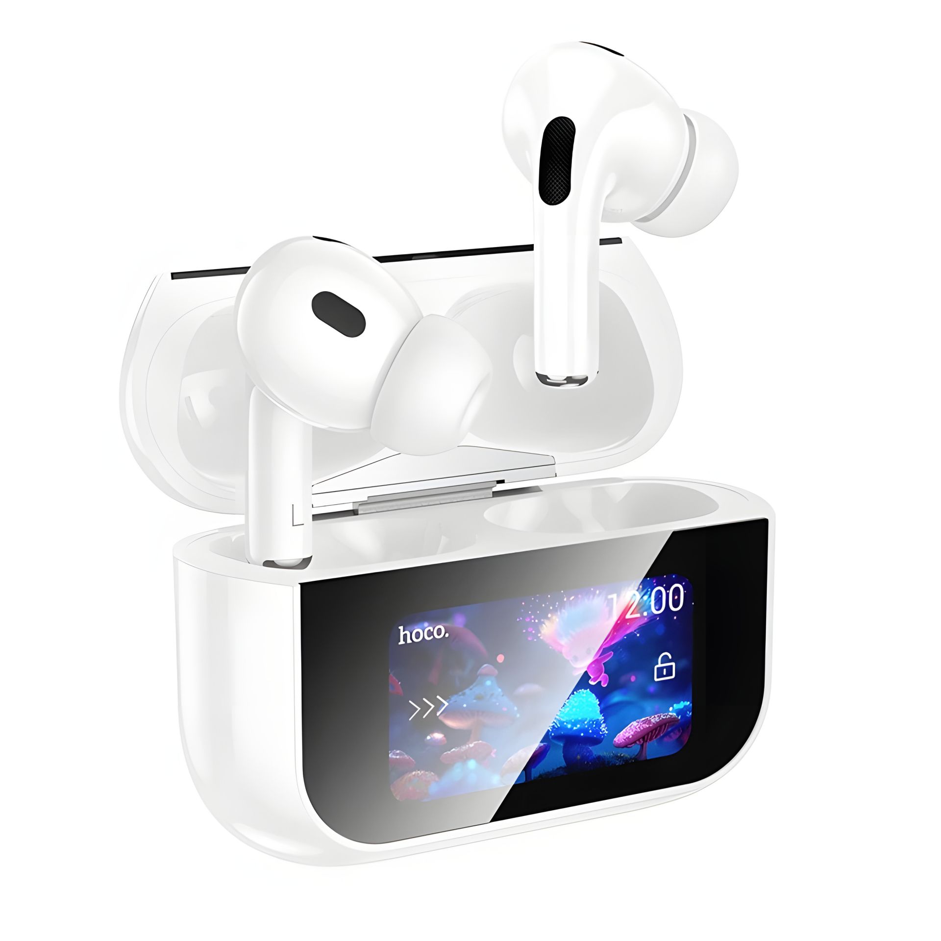 HOCO EW79 Bright TWS touch screen ANC earbuds |BT5.4, 30/350mAh, 4h| white HOCO EW79 Bright TWS touch screen ANC earbuds |BT5.4, 30/350mAh, 4h| white
