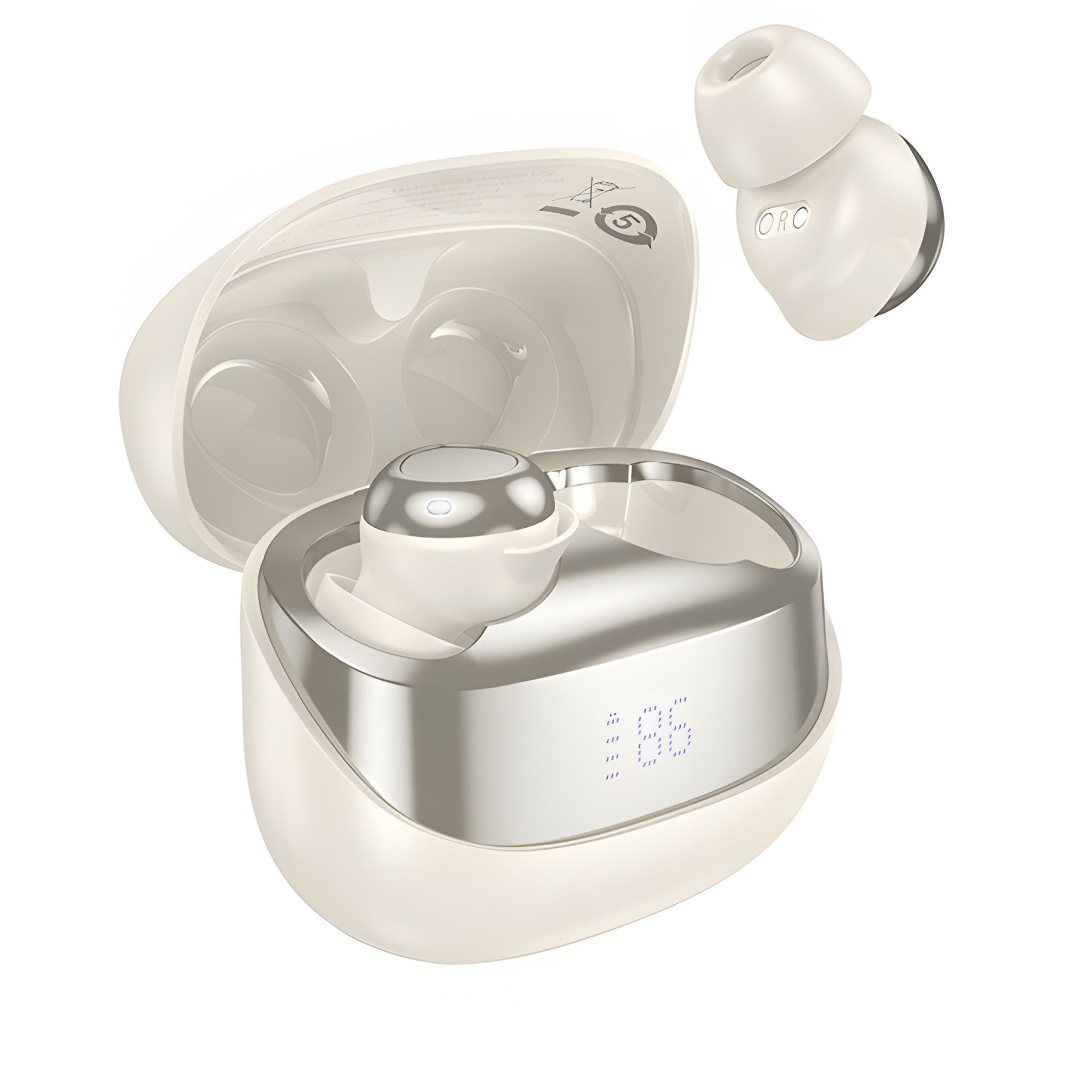 Бездротові навушники HOCO EW200 Elegant true wireless sleep BT гарнітура IPX4, BT5.4, 30mAh, 400mAh, 4h, білий Бездротові навушники HOCO EW200 Elegant true wireless sleep BT гарнітура IPX4, BT5.4, 30mAh, 400mAh, 4h, білий