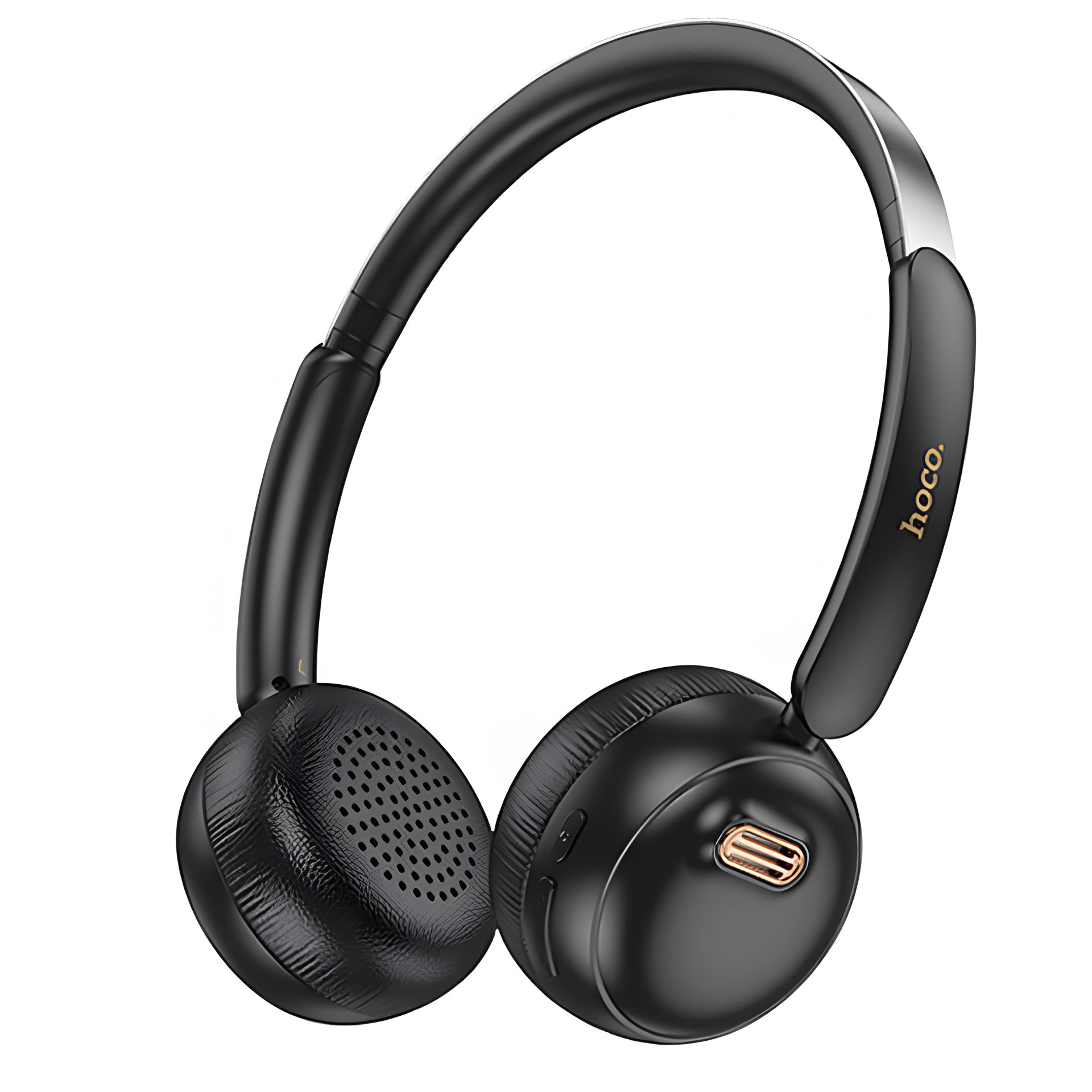 Бездротові навушники HOCO W62 Verso retro, BT5.4, 300mAh, чорні Бездротові навушники HOCO W62 Verso retro, BT5.4, 300mAh, чорні
