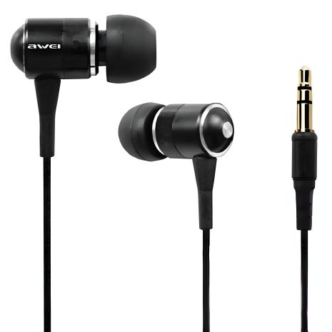 Черные наушники AWEI ES-Q3