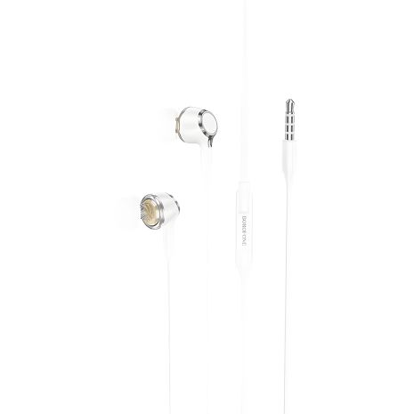 Универсальные наушники Borofone BM90 Miller с микрофоном, белые