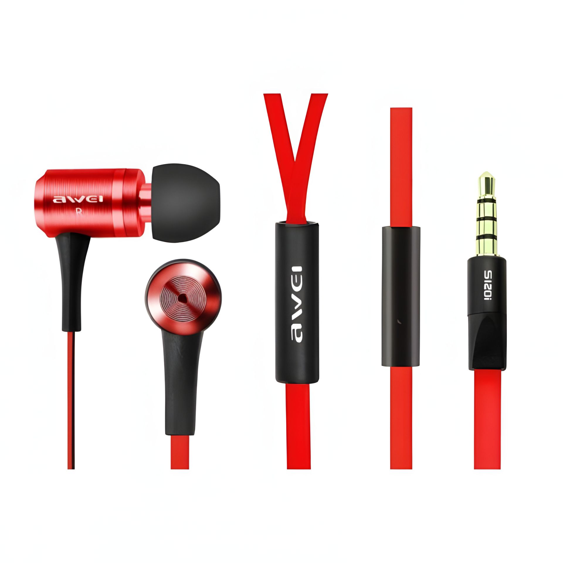 Красные наушники AWEI ES-120i Красные наушники AWEI ES-120i