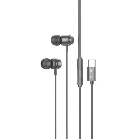 Наушники HOCO M122 Power metal universal digital earphones with microphone Type-C black