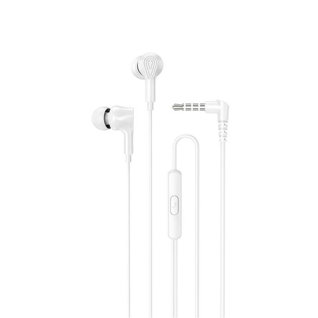 Наушники HOCO M102 Ingenious universal earphones with microphone |1.2M, 90°| white Наушники HOCO M102 Ingenious universal earphones with microphone |1.2M, 90°| white