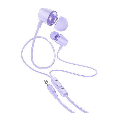 HOCO M107 Discoverer purple universal earphones with mic HOCO M107 Discoverer purple universal earphones with mic