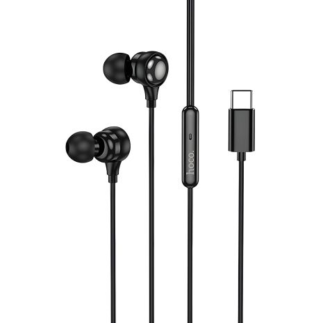 HOCO Benevolent M116 digital universal earphones with microphone |1.2m, Type-C| black