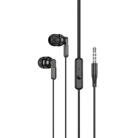 Дротові навушники HOCO M121 Bright universal earphones with microphone, 3.5mm, 1.2m, black Дротові навушники HOCO M121 Bright universal earphones with microphone, 3.5mm, 1.2m, black