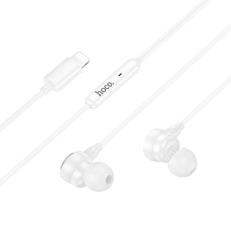 HOCO M116 Benevolent universal earphones with microphone |lightning, 1.2M| white