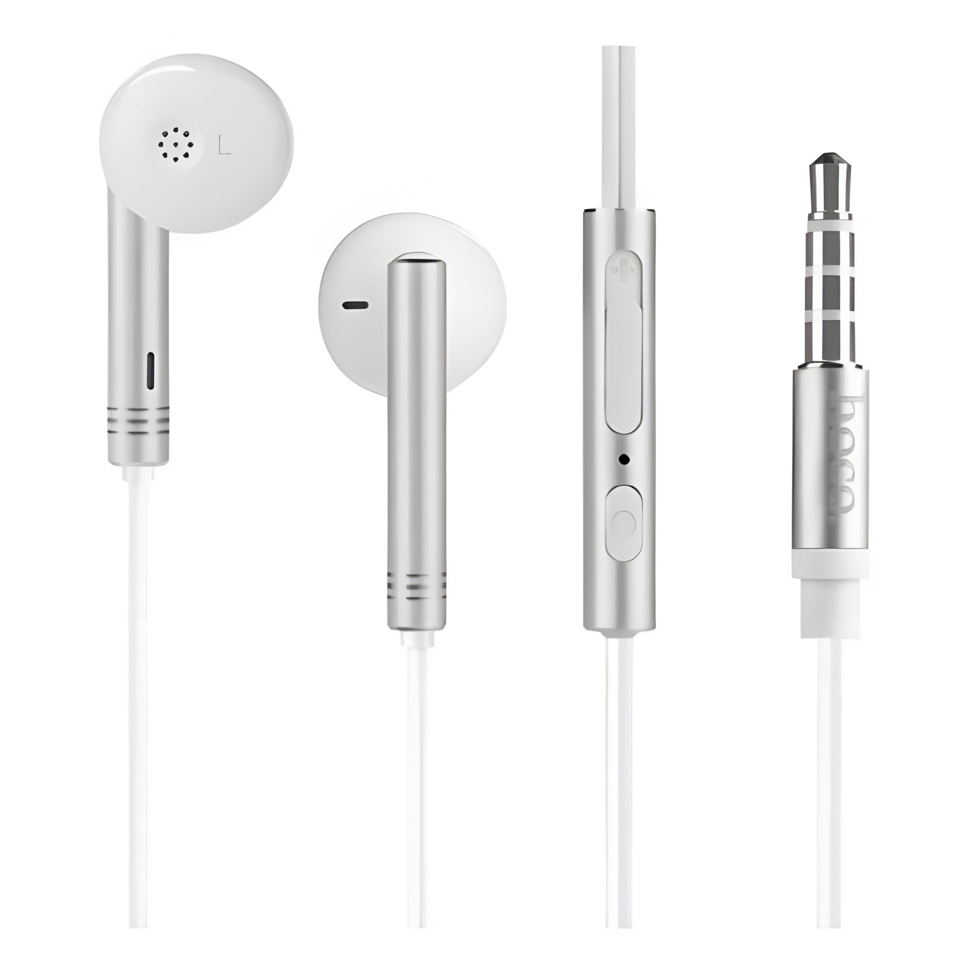 HOCO M22 Spirited Rhyme Earphones with Mic silver HOCO M22 Spirited Rhyme Earphones with Mic silver