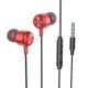 Наушники HOCO M87 String wired earphones with microphone red