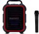 Акустика-караоке RB-X3 REMAX Song K outdoor portable, BT4.0, AUX, USB, SD, 15W, 2200mAh, 3h, black-red Акустика-караоке RB-X3 REMAX Song K outdoor portable, BT4.0, AUX, USB, SD, 15W, 2200mAh, 3h, black-red
