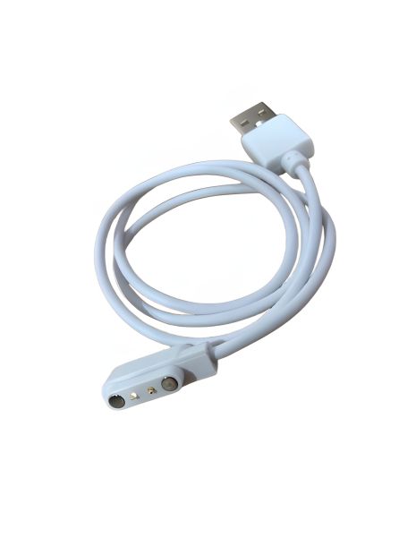 USB кабель для смарт годинника, магнітний універсальний 2 pin (4 x 12.3 mm) білий USB кабель для смарт годинника, магнітний універсальний 2 pin (4 x 12.3 mm) білий