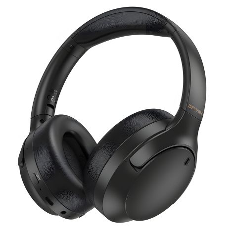 Бездротові навушники BOROFONE BO31 Prestige з активним шумозаглушенням, BT5.4, ANC, AUX, BT, 400mAh, 38h Max, чорні Бездротові навушники BOROFONE BO31 Prestige з активним шумозаглушенням, BT5.4, ANC, AUX, BT, 400mAh, 38h Max, чорні