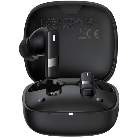 Безпровідні навушники Baseus Bowie E20 IPX5, BT5.3, ENC, 35mAh, 500mAh, 8h, чорні A00069700113-00 Безпровідні навушники Baseus Bowie E20 IPX5, BT5.3, ENC, 35mAh, 500mAh, 8h, чорні A00069700113-00