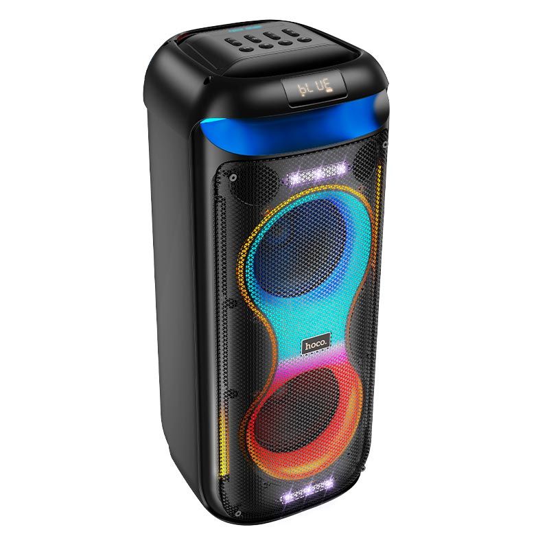 Акустика-караоке HOCO HA13 Pro Ramon outdoor BT speaker with two wireless micropho |BT5.4, TF/USB/AUX/FM/TWS, 40W (60W Peak), 5-6h| black Акустика-караоке HOCO HA13 Pro Ramon outdoor BT speaker with two wireless micropho |BT5.4, TF/USB/AUX/FM/TWS, 40W (60W Peak), 5-6h| black