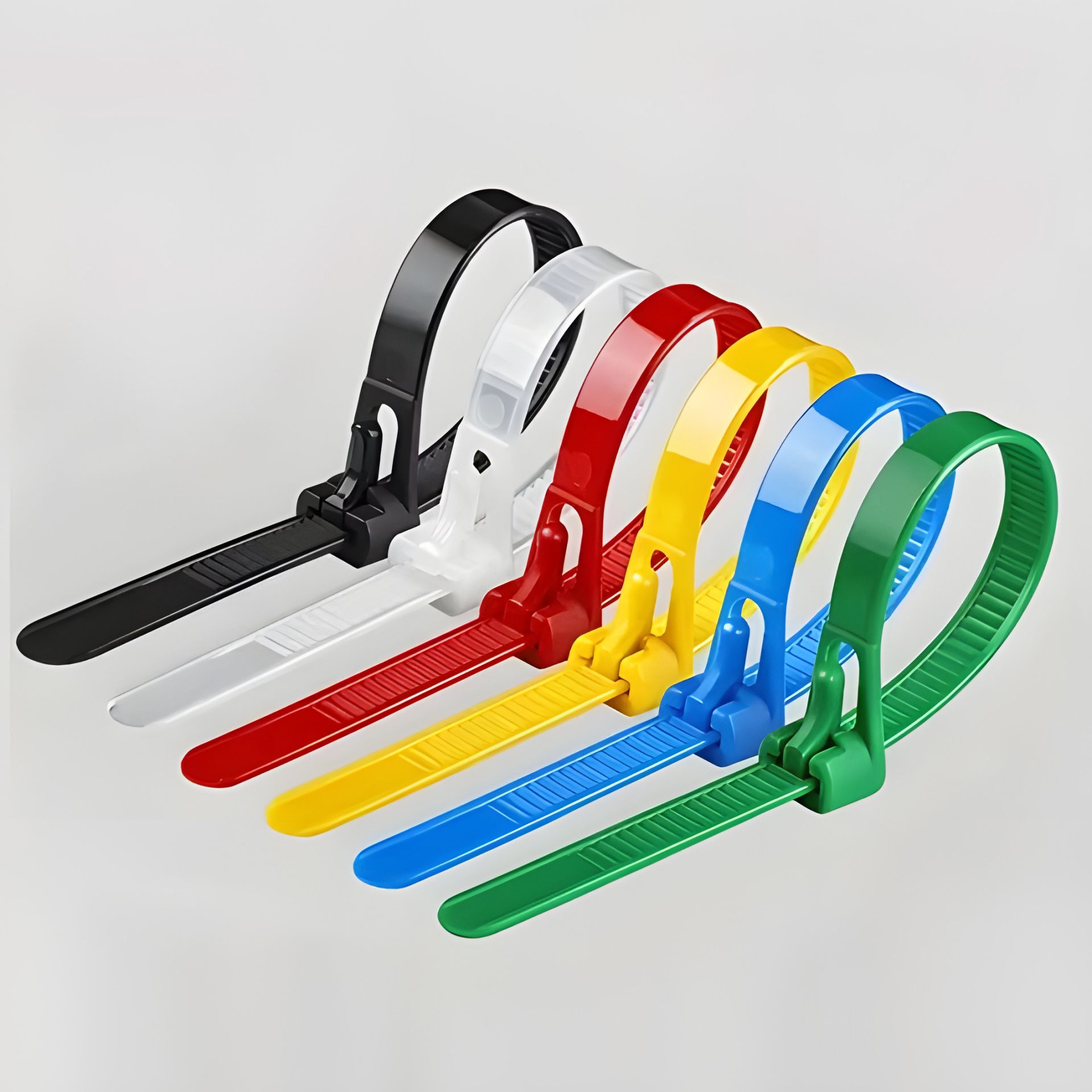 Многоразовые стяжки 100шт, 15cm Nylon, цветной ассортимент Многоразовые стяжки 100шт, 15cm Nylon, цветной ассортимент