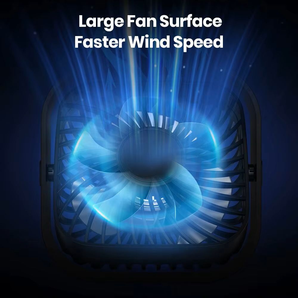 Вентилятор TOPK K50 USB (8.5cm, 3 швидкості, USB 5V 1m, 5W, 360град.) black Вентилятор TOPK K50 USB (8.5cm, 3 швидкості, USB 5V 1m, 5W, 360град.) black