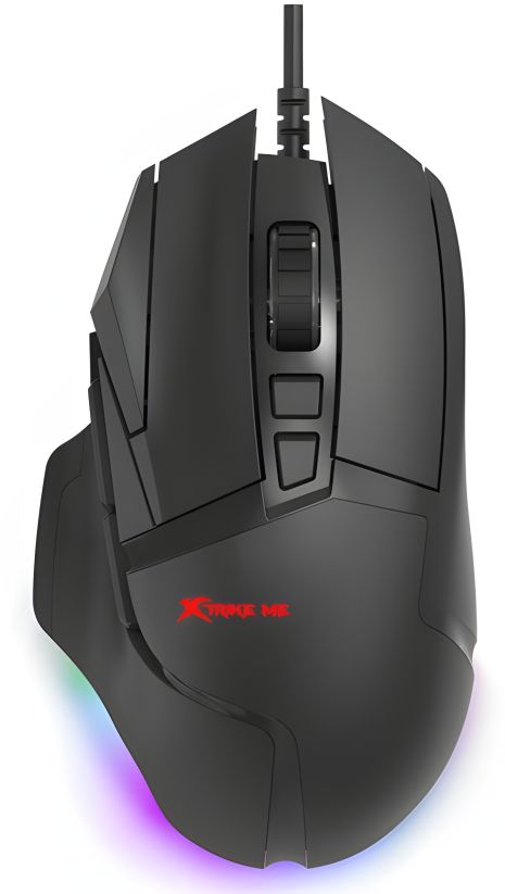 XTRIKE ME GM-520 ігрова миша з RGB підсвіткою, 800-12800 6 step DPI, USB, 1.5m, чорна