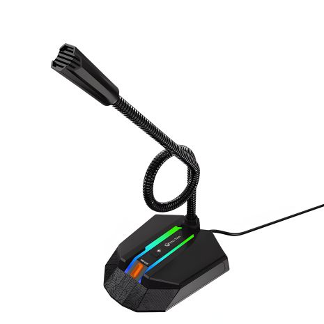Дротовий ігровий мікрофон MeeTion MT-MC15 RGB, USB2.0, 2.2m, black Дротовий ігровий мікрофон MeeTion MT-MC15 RGB, USB2.0, 2.2m, black