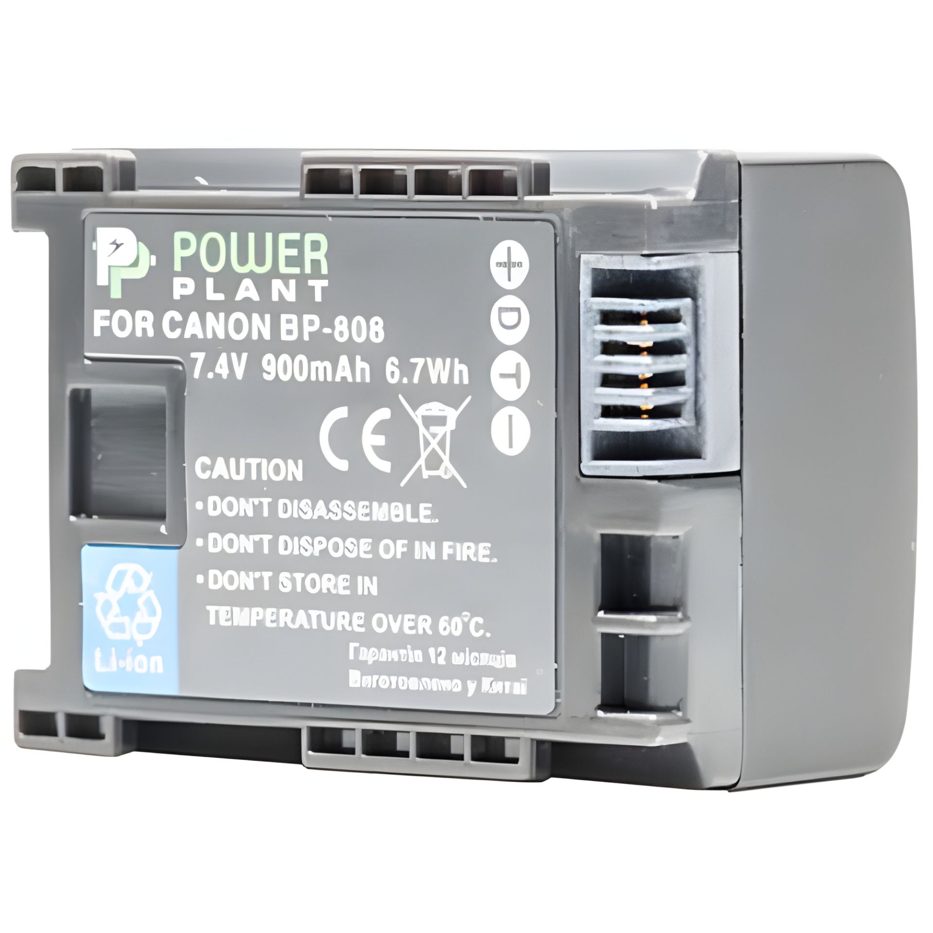 PowerPlant Аккумулятор Canon BP-808 Chip 900 mAh PowerPlant Аккумулятор Canon BP-808 Chip 900 mAh